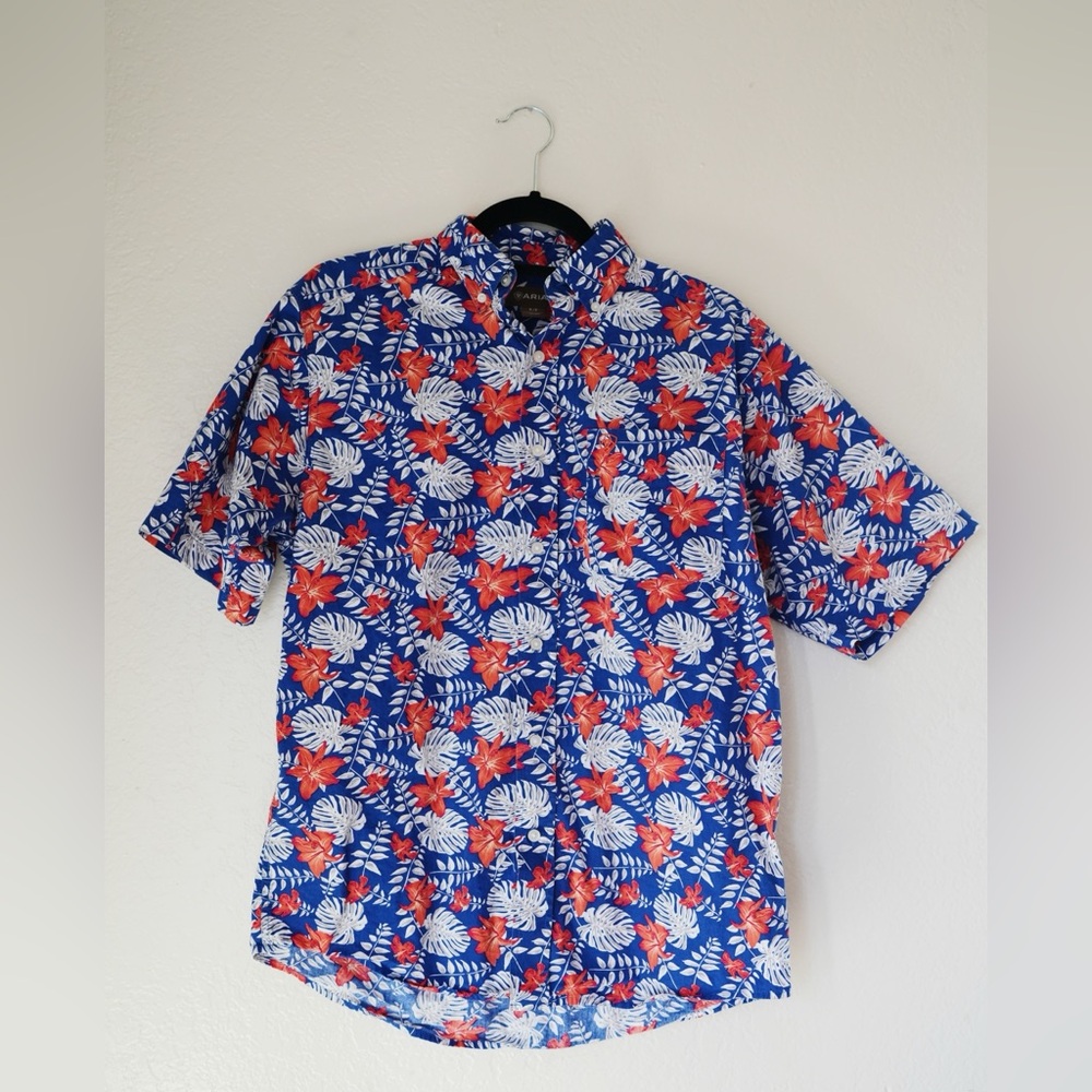 Men's ARIAT Venttek Western Aloha Fitted Shirt